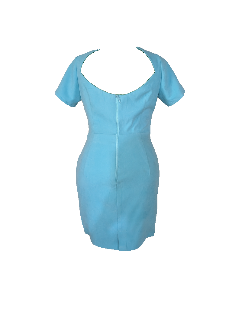 Sky Blue Ribbon-Twist Dress